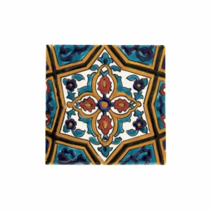 Hand-Painted Persian Ceramic Tiles – Glazed Clay Decor for Kitchen & Bath