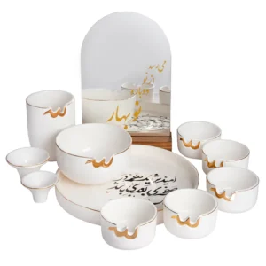 Handcrafted Ceramic Haft Seen Set – Nowruz Golden Touch
