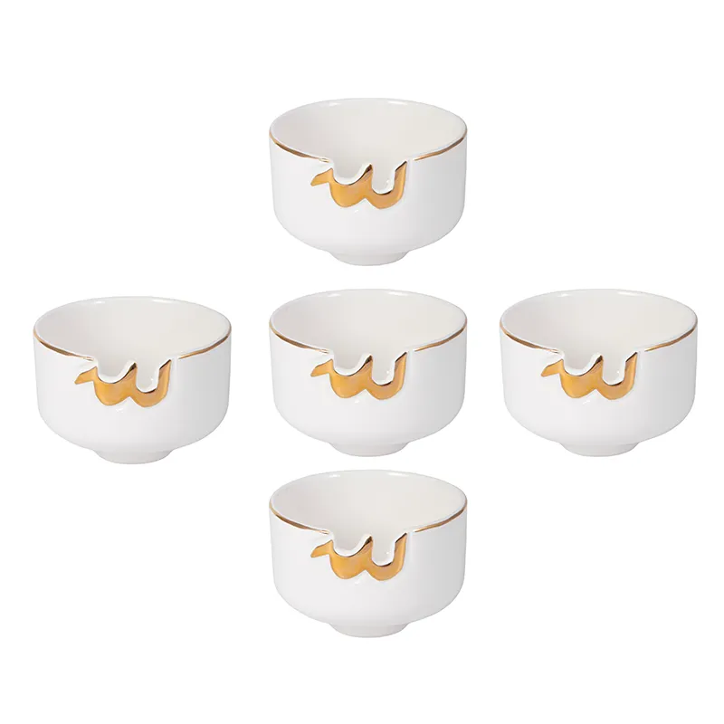 Handcrafted Ceramic Haft Seen Set - Nowruz Golden Touch