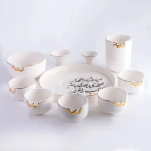 Handcrafted Ceramic Haft Seen Set – Nowruz Golden Touch