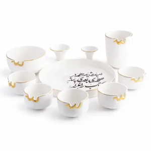 Handcrafted Ceramic Haft Seen Set – Nowruz Golden Touch