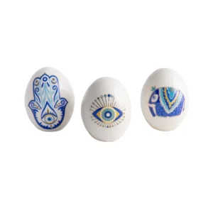 Nowruz Decorative Egg Set of 3– Haft Seen Ceramic Egg Set