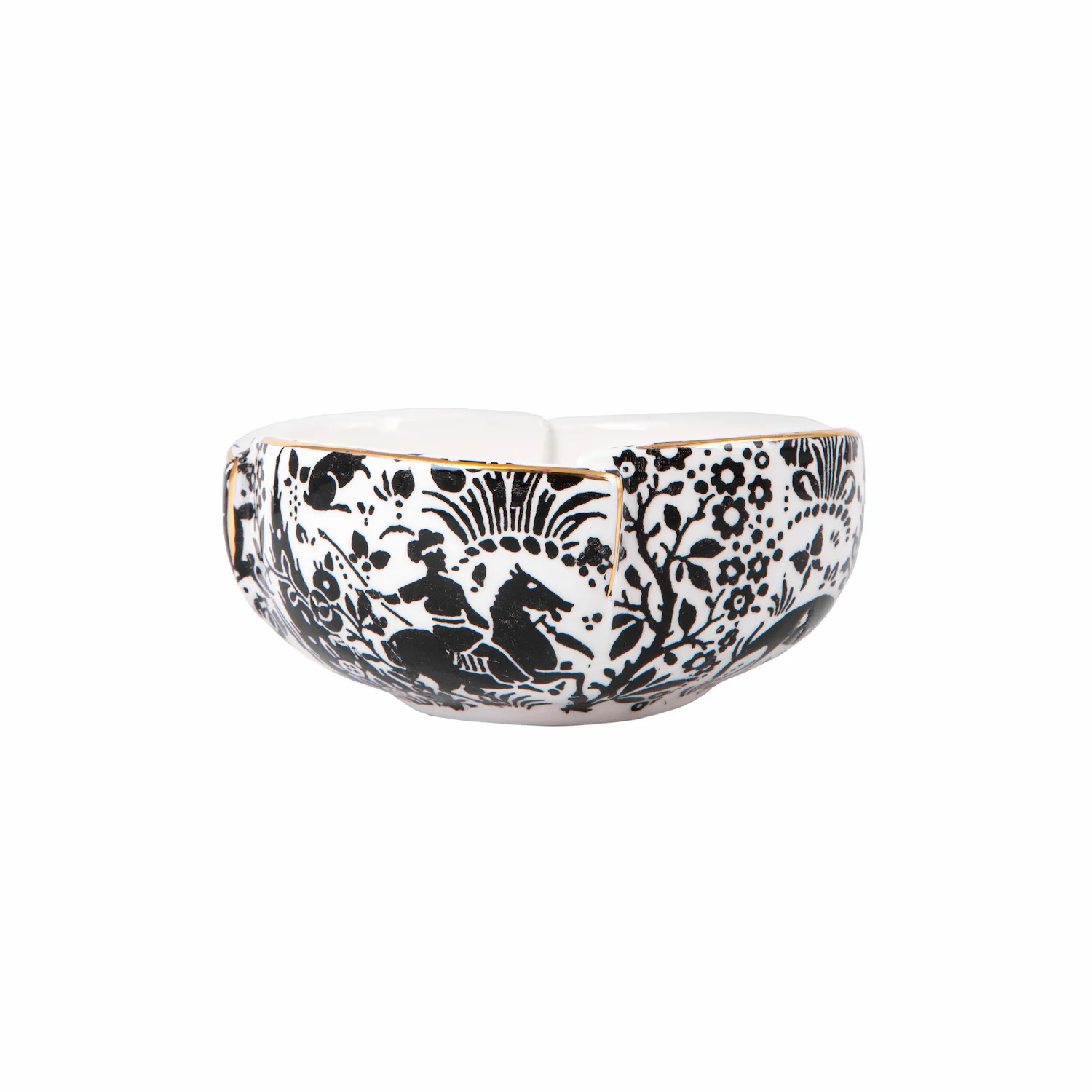 Persian Ceramic Bowl Set – Tulip Design with Shikargah Scene