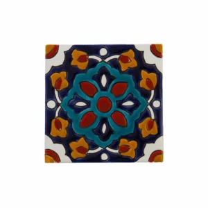 Persian Handmade Tiles with Floral Wall Art