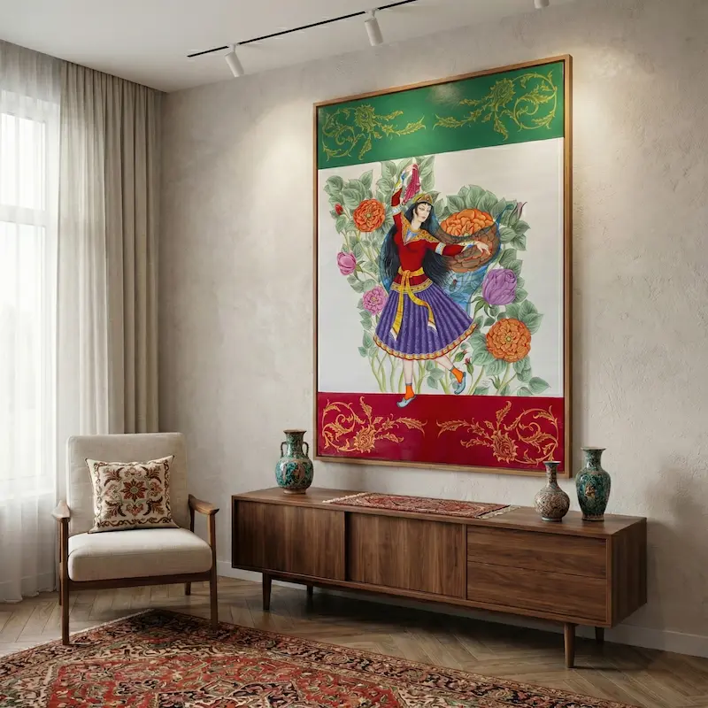 Persian Miniature Painting Inspired by Rumi