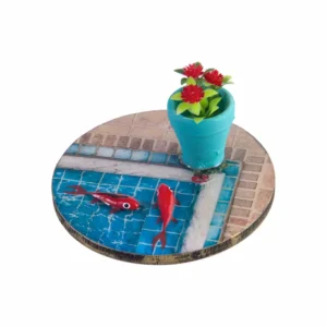 Persian Nowruz Accessories – Decorative Resin Fish & Vase Stand