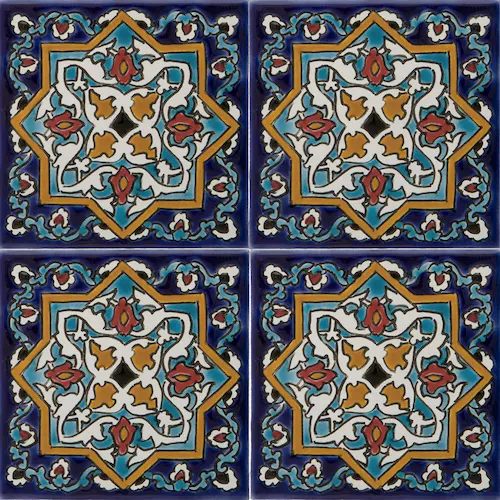 Traditional Persian Tiles with Iranian Tile Art