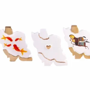 Handmade Ceramic Iran Map – Haft Seen Accessories for Nowruz Table