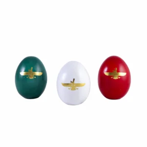 Golden Faravahar Persian Nowruz Egg-Set of 3