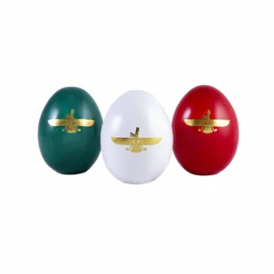 Golden Faravahar Persian Nowruz Egg-Set of 3