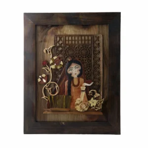 Khatoun Elegance Persian Wall Art – Artisan Walnut Wood Moarragh Wall Decor