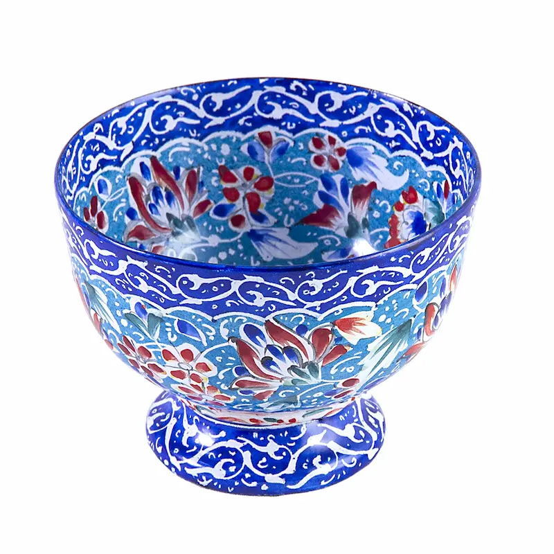 Mina Kari Haft Sin Set –Traditional Persian Nowruz Tableware with Mirror and Candlesticks-01