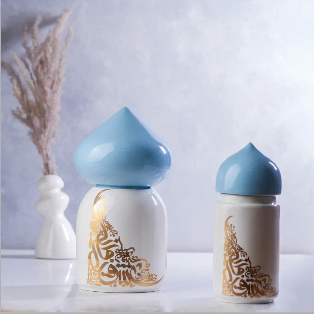 Persian Calligraphy Jar – Handcrafted Ceramic Persian Decorative Object