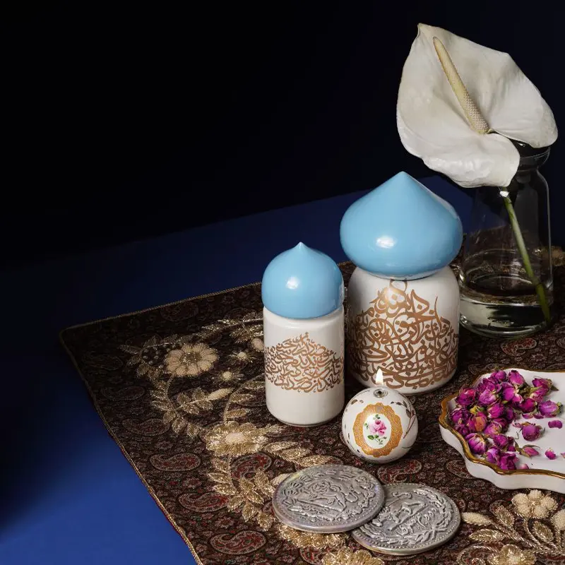 Persian Calligraphy Jar – Handcrafted Ceramic Persian Decorative Object