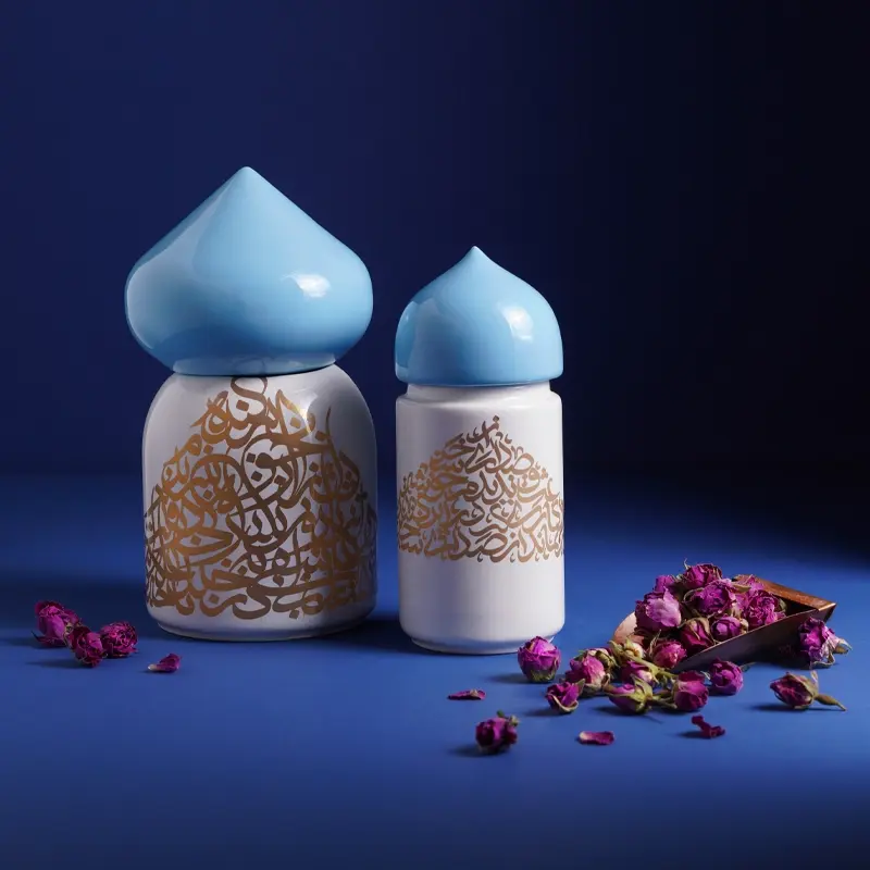 Persian Calligraphy Jar – Handcrafted Ceramic Persian Decorative Object