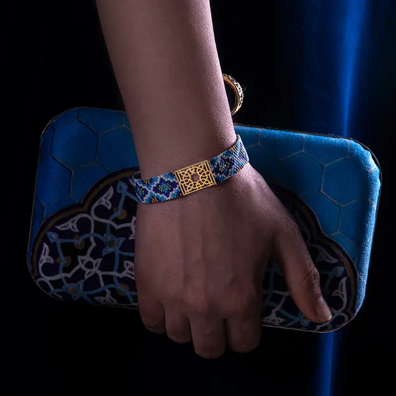 Persian Gold Bracelet – Miyuki Tile Art Elegance