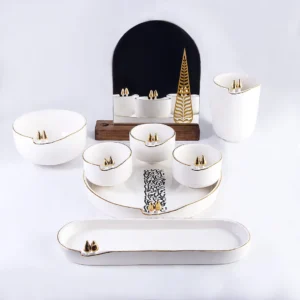 Persian Haft Sin Set with Cypress Design and Rumi Poetry