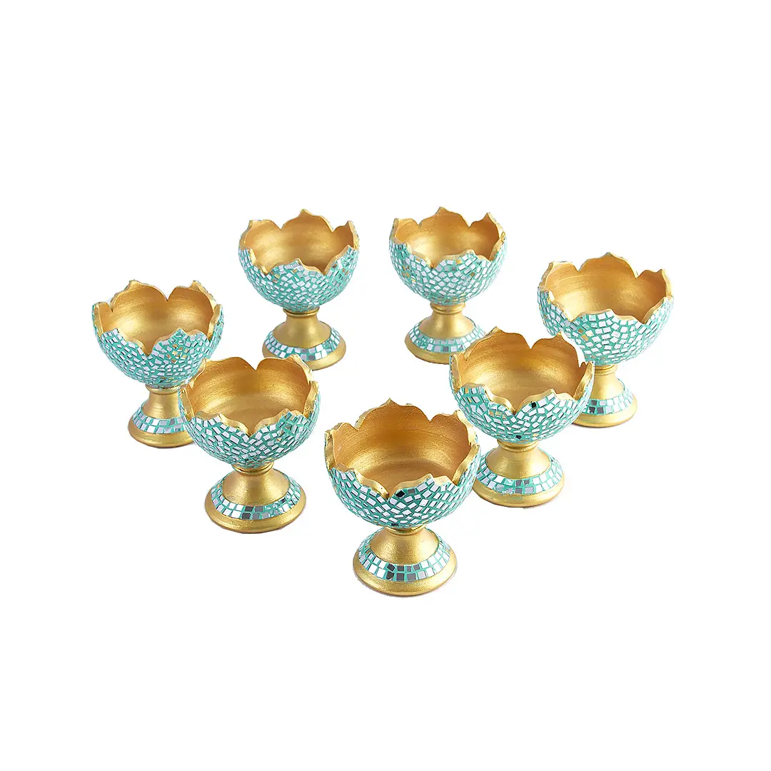 Turquoise Golden Noor Persian Haft Sin Set