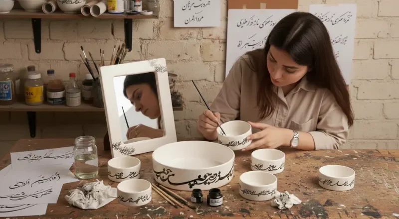 How do handmade Haftsin support Iranian artists?