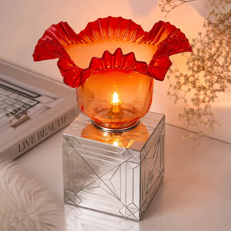 Persian Candle Holder with Golestan Palace Mirror Mosaic Design