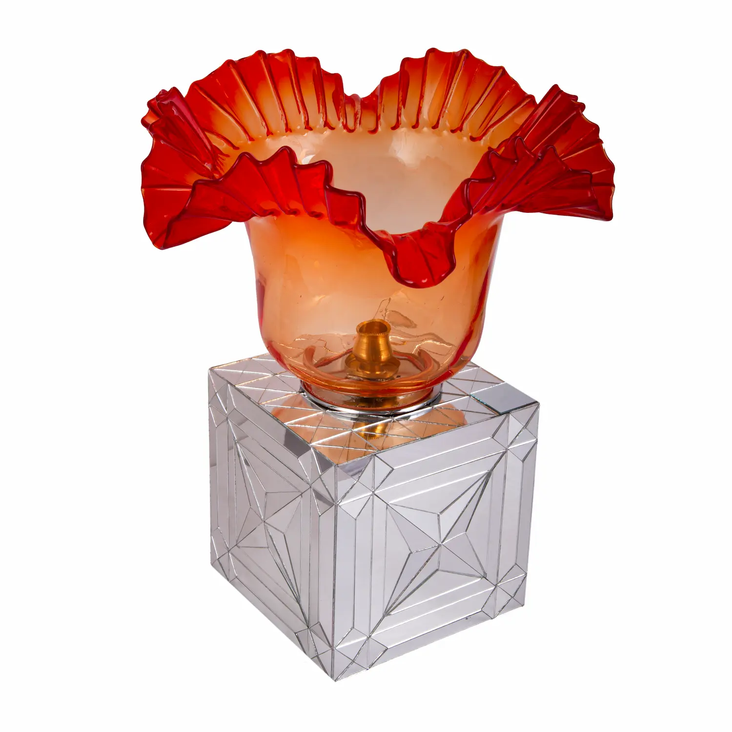 Persian Candle Holder with Golestan Palace Mirror Mosaic Design