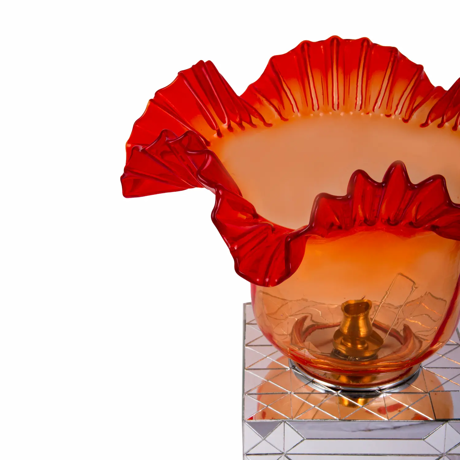 Persian Candle Holder with Golestan Palace Mirror Mosaic Design