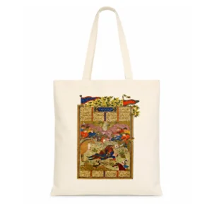 Rostam & Sohrab Canvas Persian Bag – Cream Cotton Shoulder Tote