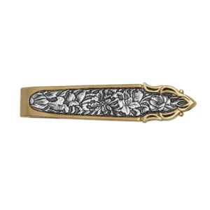 Ghalamzani Art Persian Silver Tie Clip