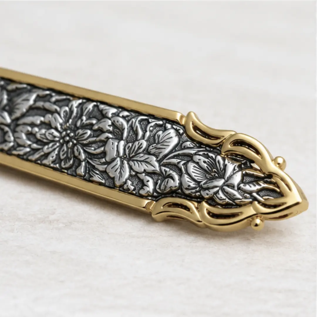 Ghalamzani Persian Silver Tie Clip