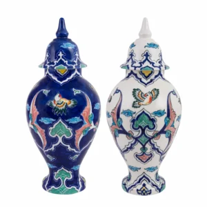 Hand Painted Persian Ceramic Ginger Jar