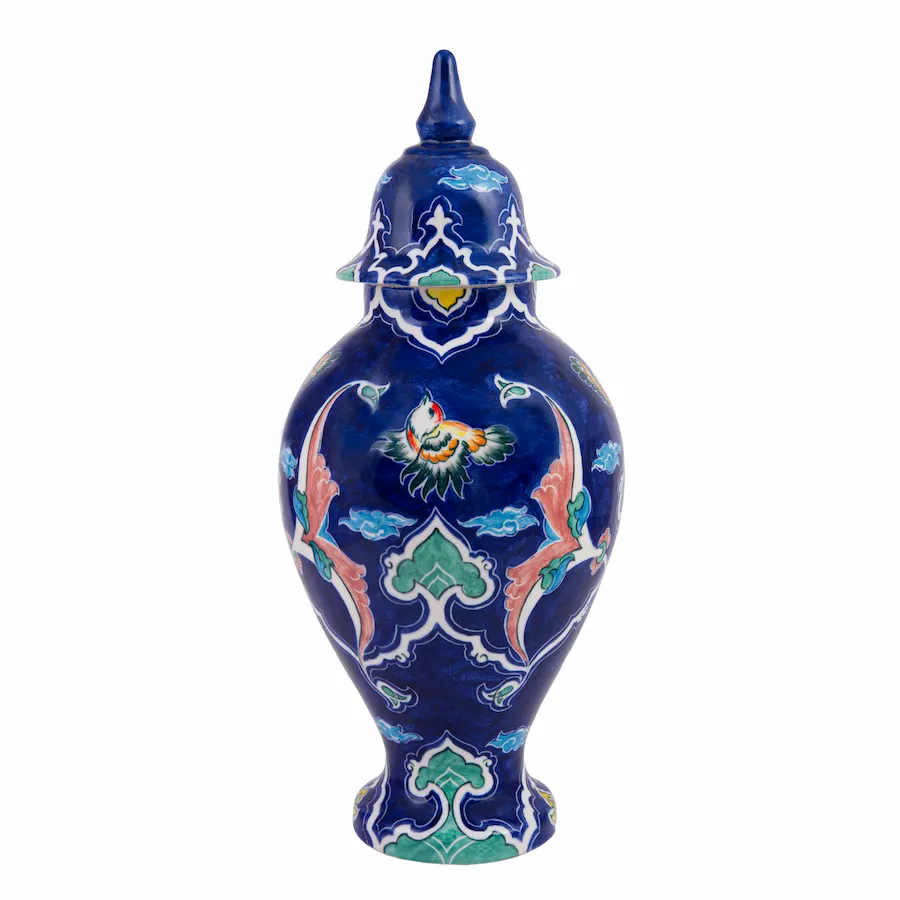 Hand Painted Persian Ceramic Ginger Jar