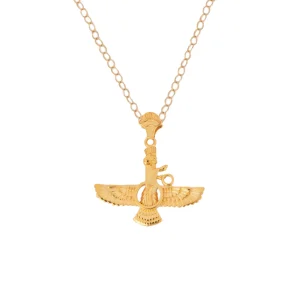 Lotus Farvahar Gold Pendant Necklace in 18k Gold