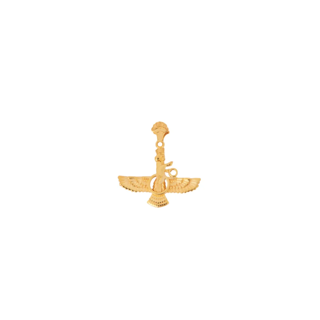 Lotus Farvahar Gold Pendant Necklace in 18k Gold