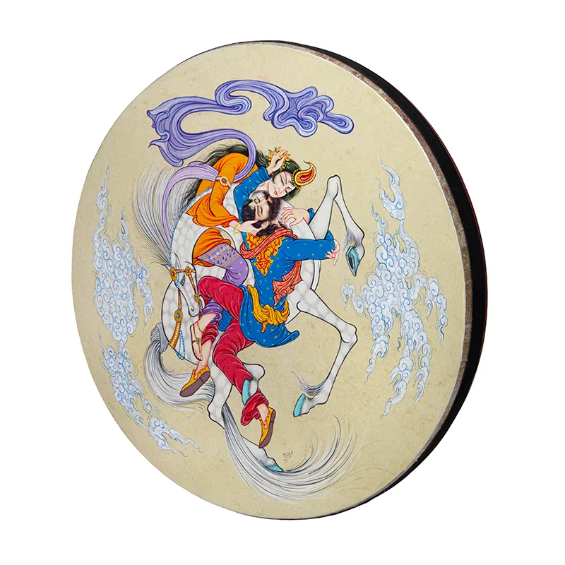 Persian Miniature Daf with Hand-Painted Artwork