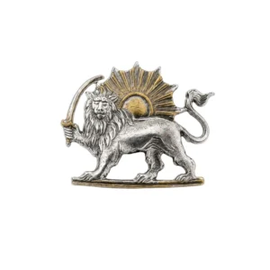Ghalamzani Art Silver Shir o Khorshid Brooch