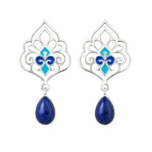 Shamseh Persian Lapis Lazuli Earrings in 925 Silver