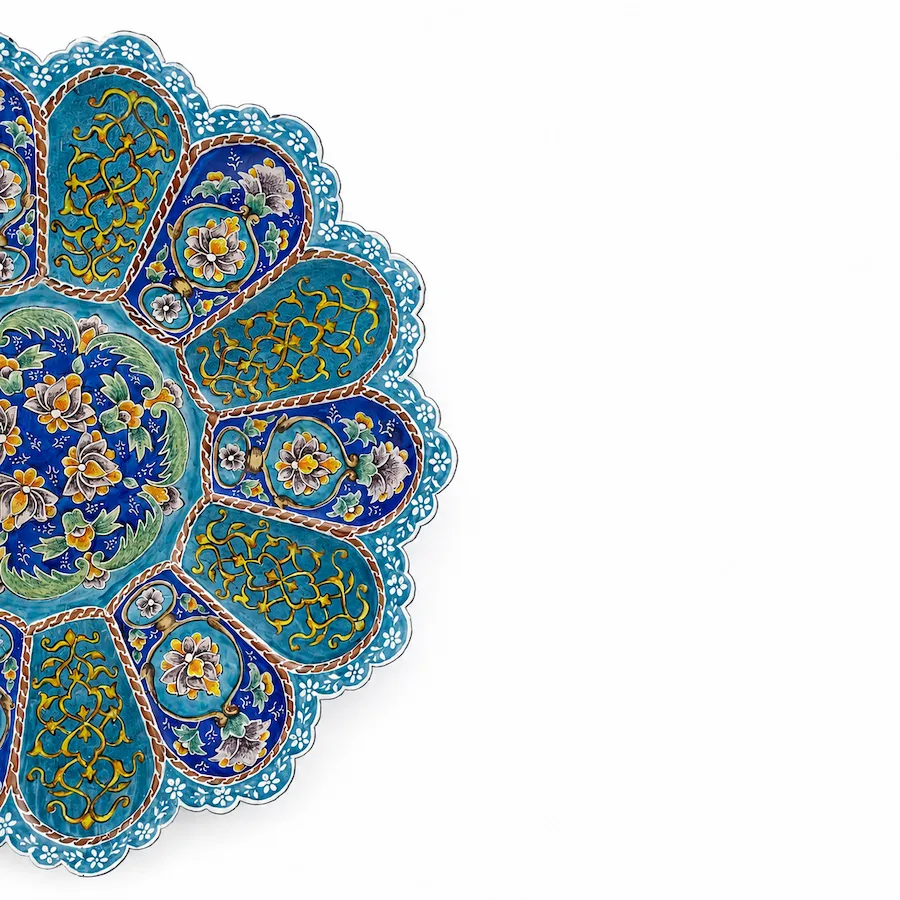 Minakari Decorative Plate Bagh-e Aseman Design