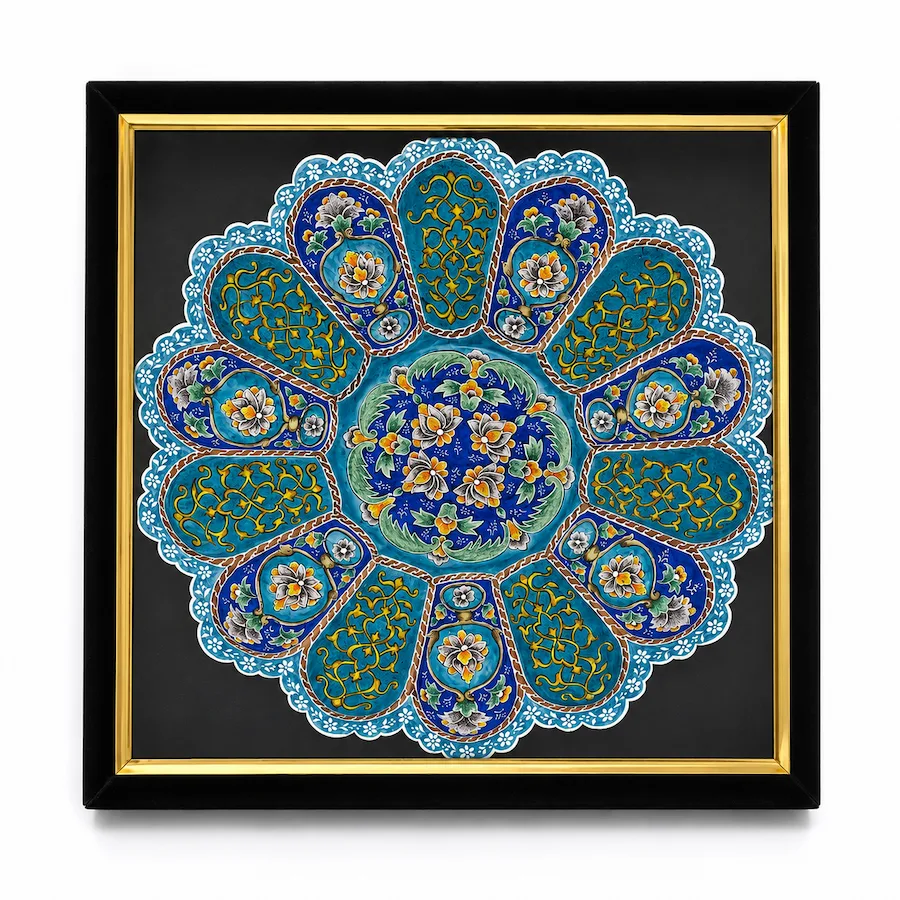 Minakari Decorative Plate Bagh-e Aseman Design