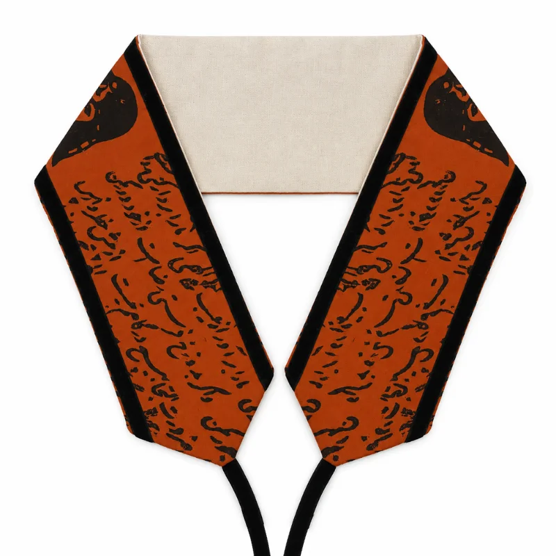 Qajar Persian Women's Belt - Hand Printed Silk Fashion Accessory