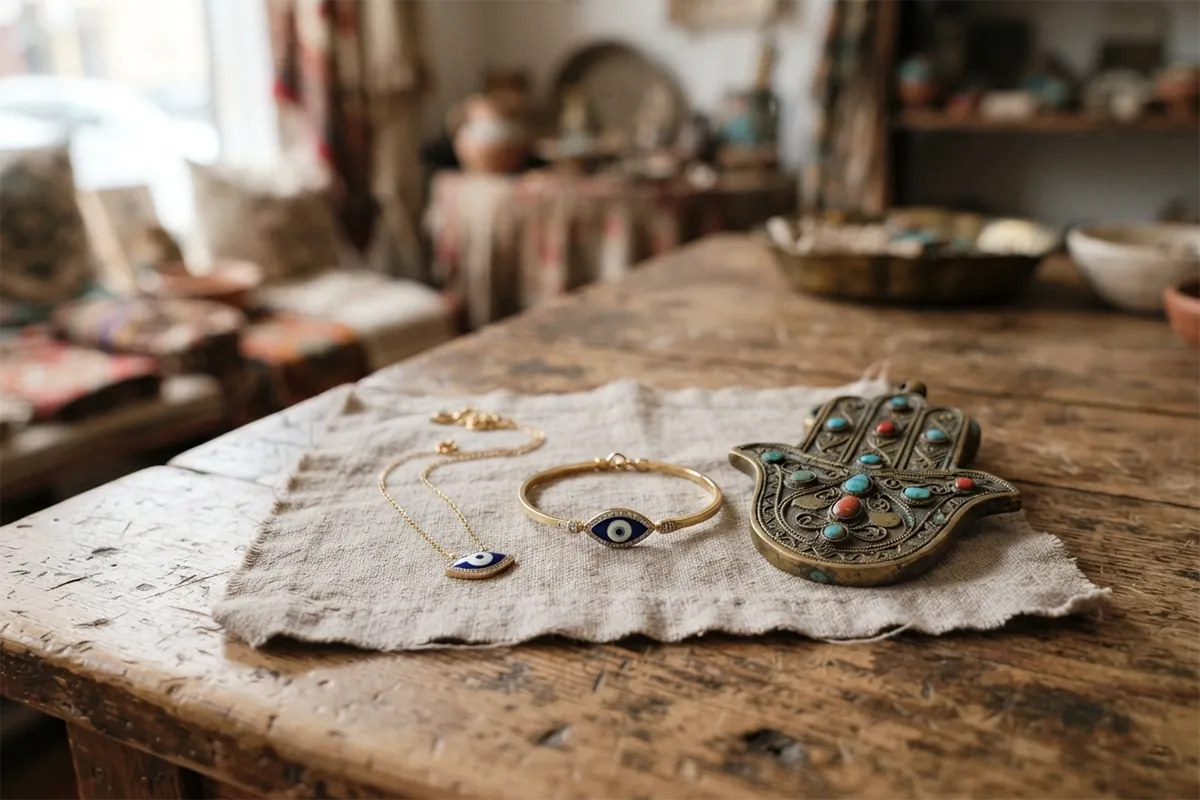 Modern evil eye jewellery reflecting Persian heritage
