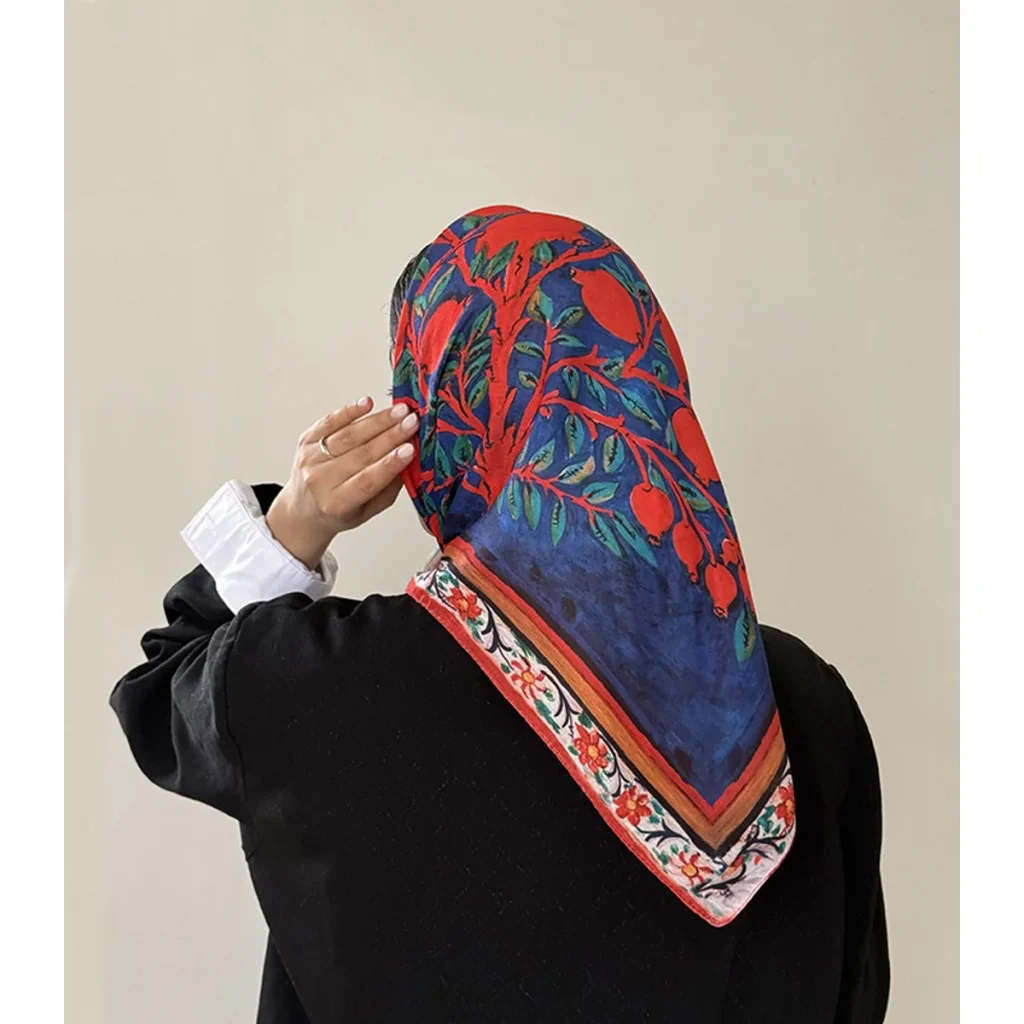 Tree of Life Persian cotton mini scarf