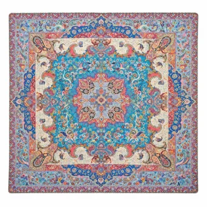 Bahara Termeh Tablecloth in Blue and Ivory