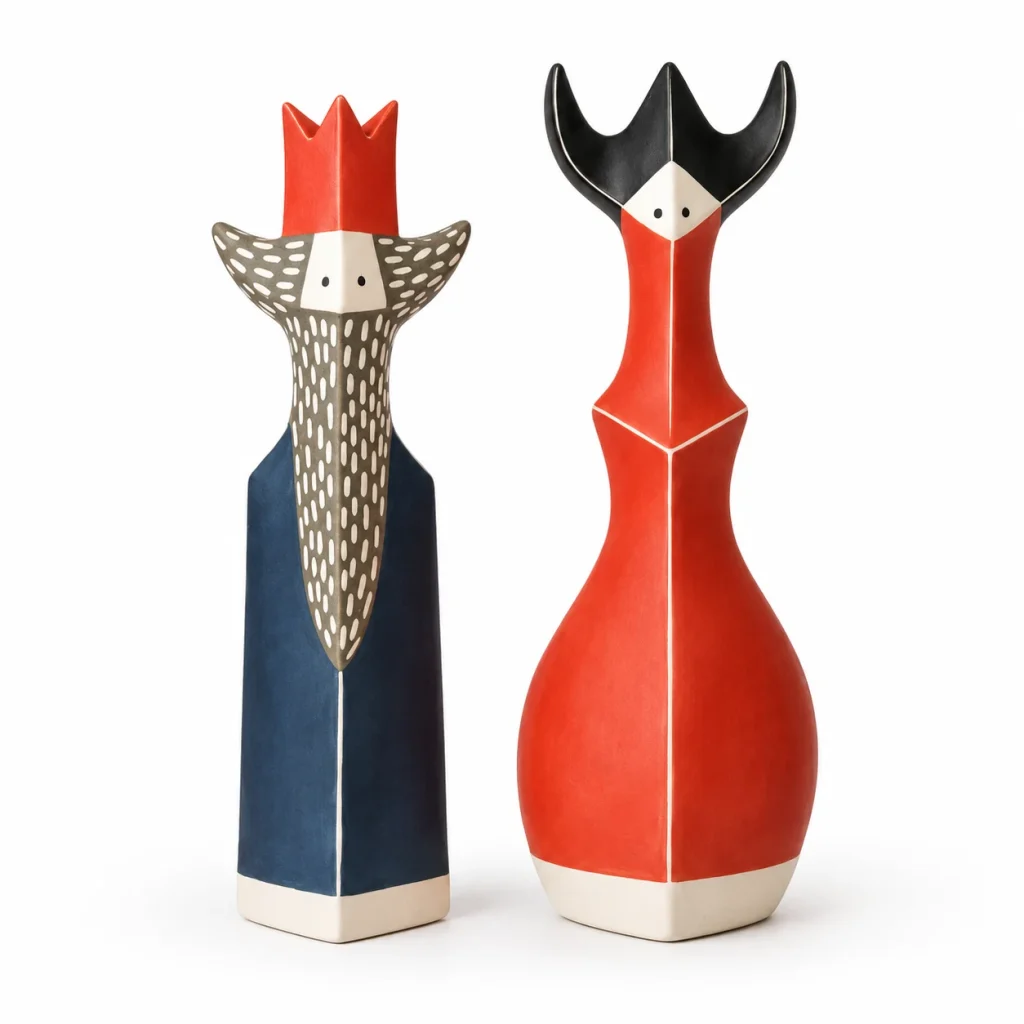 Darbar Persian Ceramic Sculpture Set – Handmade Court Figures