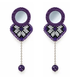 Gohar Taj Persian Baloch Embroidered Earrings