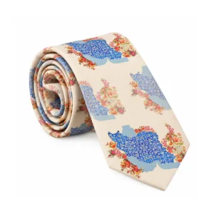 Persian Garden Satin Tie with Bagh-e Iran Design