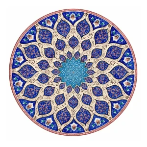 Persian Sheikh Lotfollah Minakari Copper Plate