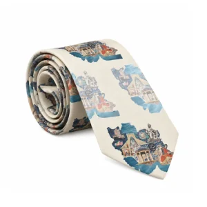 Vatan Persian Men’s Satin Tie with Iran Map Design