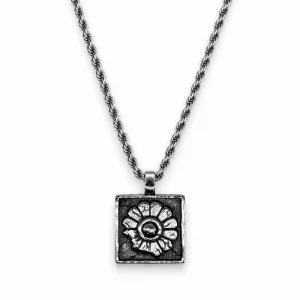 Lotus Pendant – Men’s Stainless Steel Persian Necklace