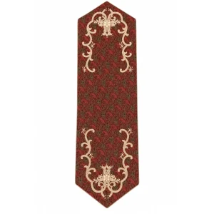 Termeh Table Runner with Hand-Embroidered Sarma Paisley Design