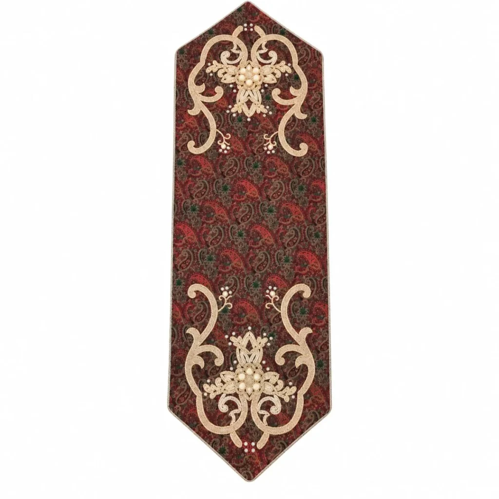Arghavan Termeh Coffee Table Runner with Sarma-douzi Embroidery